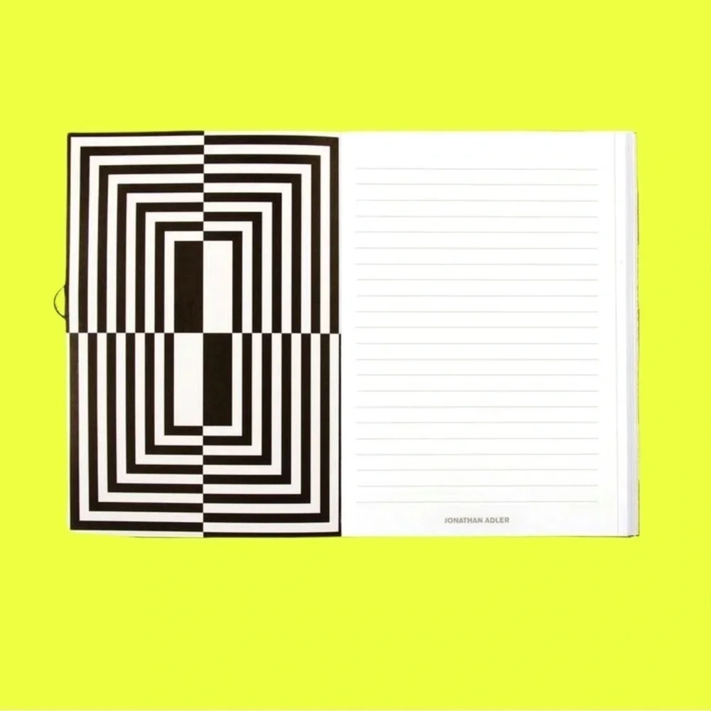 NWT Jonathan Adler A5 Die-cut Faces Notebook, Journal, or Diary with Stickers